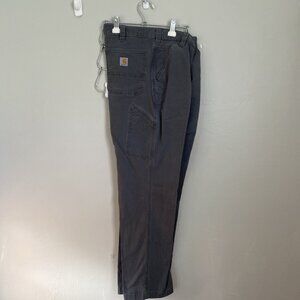 Carhartt Relax Fit Rugged Flex Pants Gray Men's 38 x 34(32) hemmed BN2291-M Work